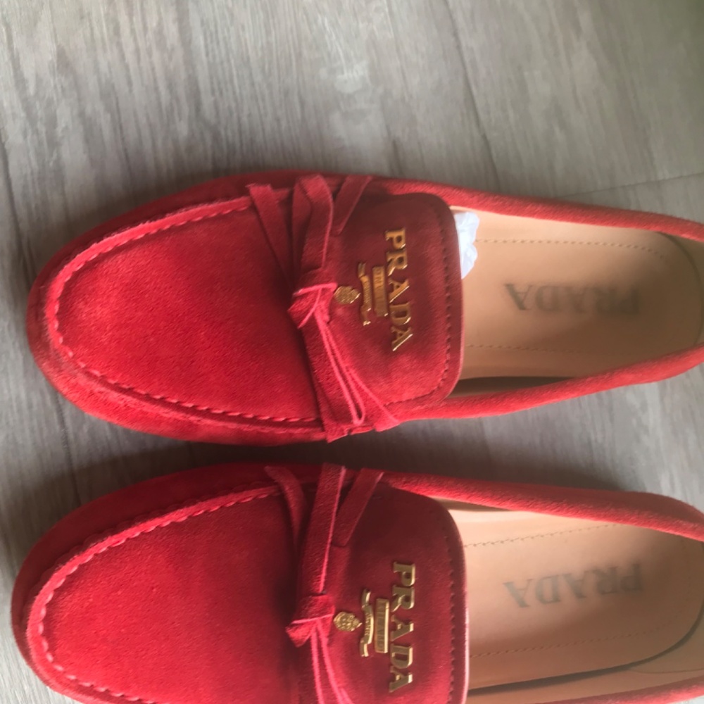 Brick Red Prada Driving Shoe - Loafers - Picture 7 of 12